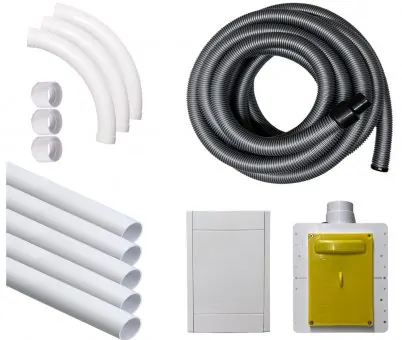 Montážní sada pro hadice ve zdi, včetně hadice 1x10m, kompletní zásuvky a instalačního materiálu